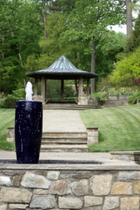 Stone feature in a garden