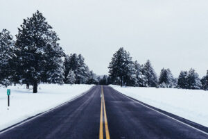 Snow on a Nashville road