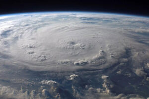 Hurricane in the sky