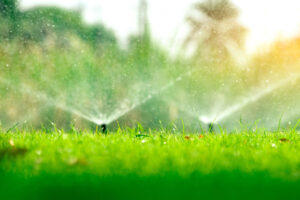 Irrigation sprinklers in West Nashville